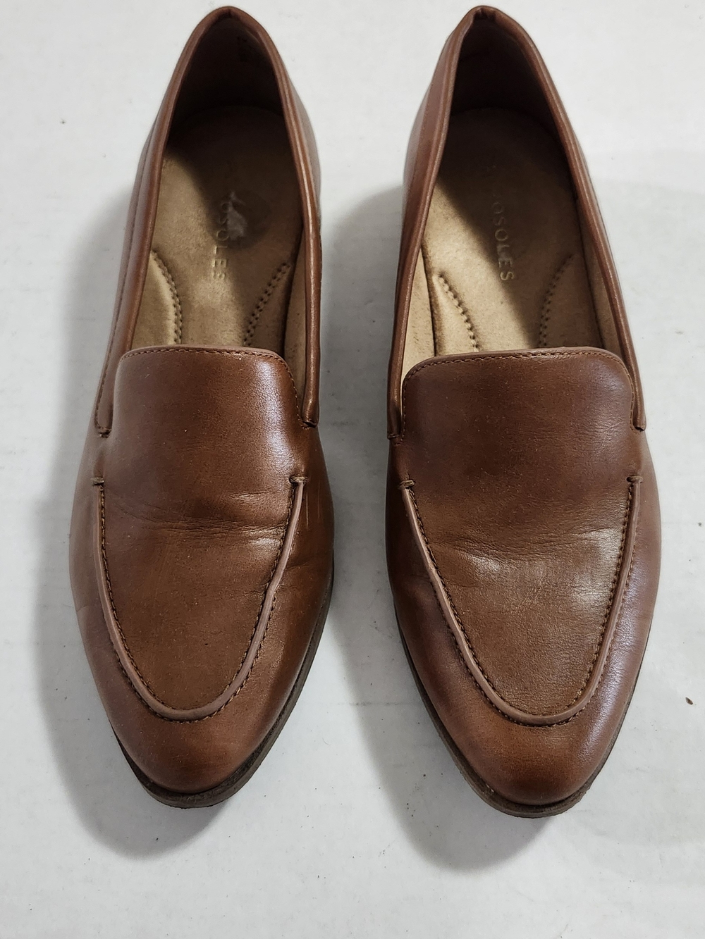 Aerosoles Women's Classic Brown Leather Loafers Size 8